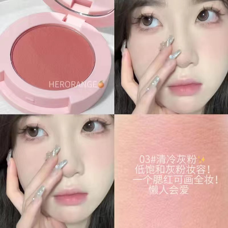 HERORANGE Monochrome Blush Cream Matte Moisturize Water Proof Lasting Blush