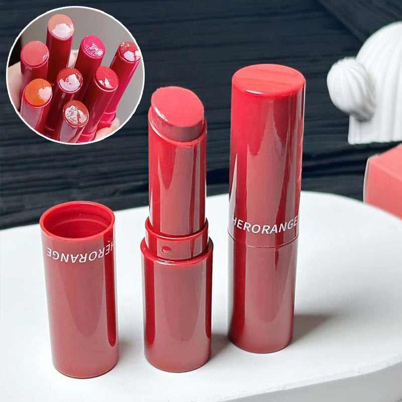 HERORANGE Red Lipstick Mirror Moisturize Moisturizing Water Proof Lasting Lip Gloss