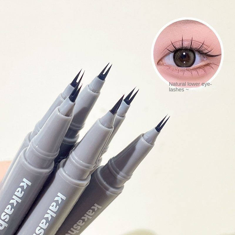 Kakashow Two-color Eyeliner Pencil No Smudge Easy Water Proof Lasting Outline Eyelashes Lying Silkworm Eyebrow Pencil Liquid Eye Pencil