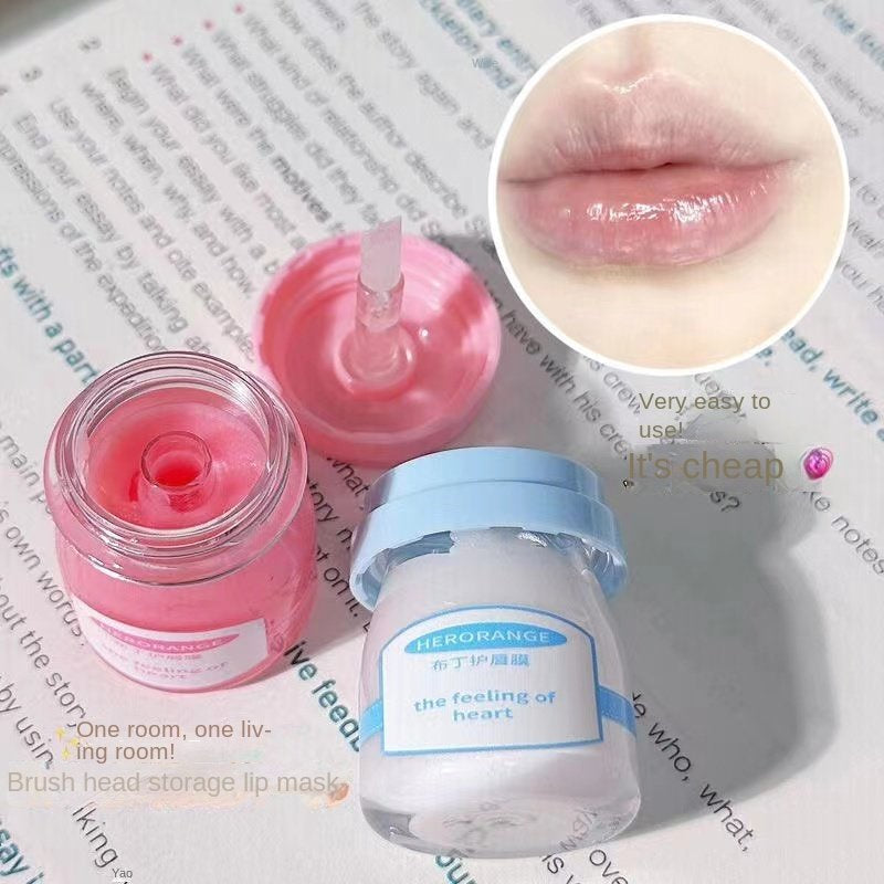 HERORANGE Lip Mask Coconut Strawberry Lip Jelly Moisturize Moisturizing Lighten Lip Lines Exfoliation Lip Care Lip Balm