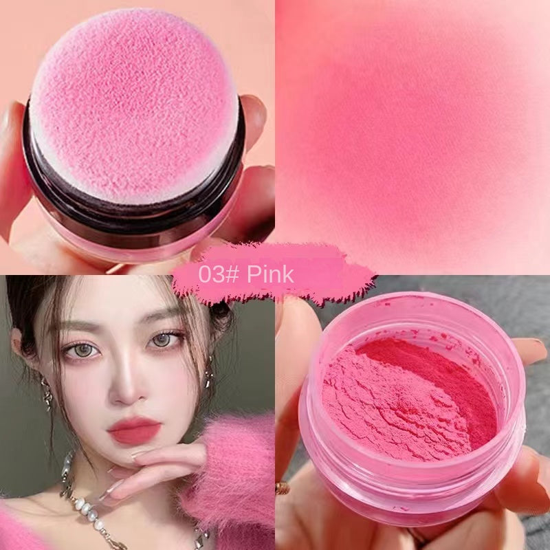 FOMIX Monochrome Blush Matte Nature Makeup Setting Powder Water Proof Lasting Portable with Small Mirror Blush Cream Blusher