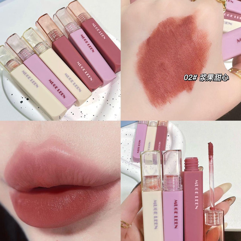 MUGE LEEN Romantic Lip Gloss Matte Velvet Moisturize Water Proof Lasting Lipstick