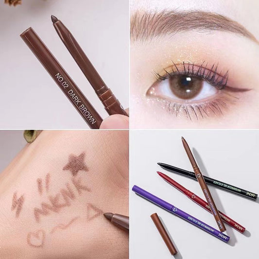 MKNK Eyeliner Water Proof Sweatproof Not Easy To Smudge Lying Silkworm Automatic Eyeliner Lasting Eyeliner