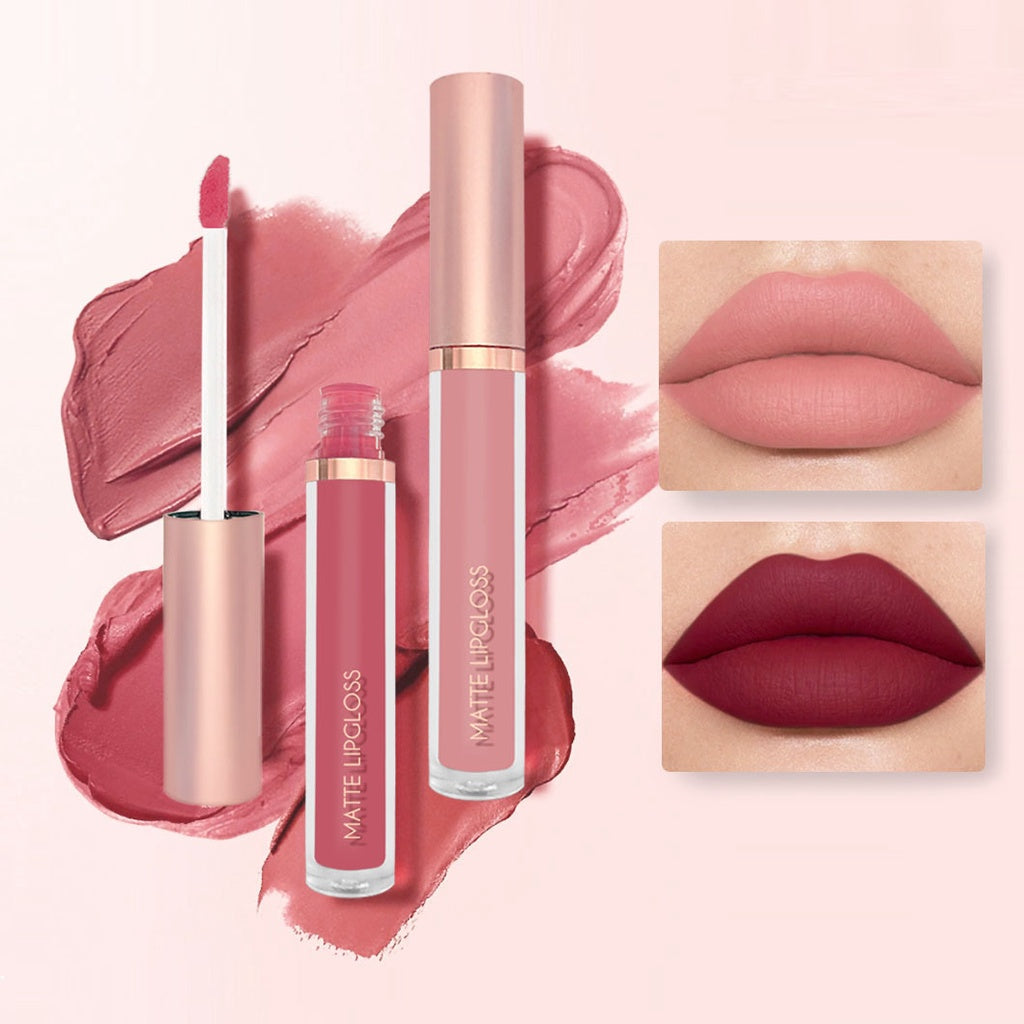 Matte Lip Gloss Not Easy To Fade Nature Moisturize Nude Color Lipstick