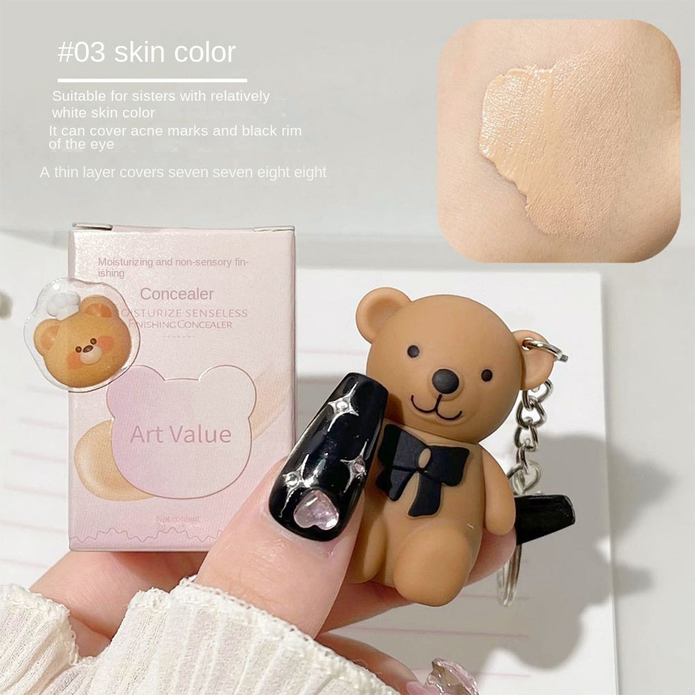 Art Value Bear Keychain Concealer Moisturize Moisturizing Water Proof Lasting Nature Cover Dark Circles Cover Acne Marks Liquid Concealer