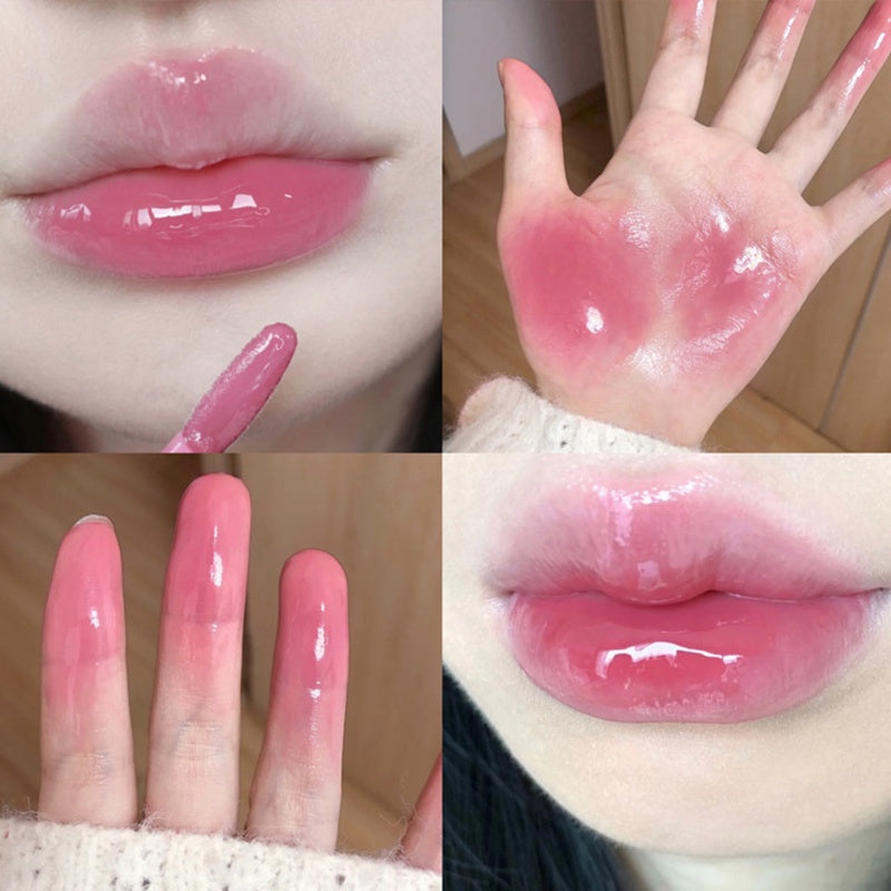 Gege Bear Lip Gloss Mirror Surface Moisturize Moisturizing Water Proof Lasting Pendant Lipstick