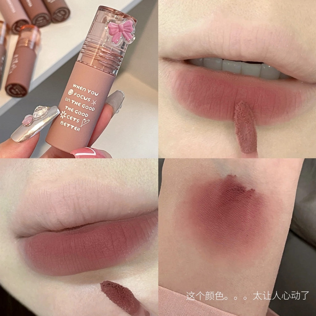 Bentayga Lip Gloss Brown Round Tube Matte Velvet Nourish Waterproof Lasting Lipstick