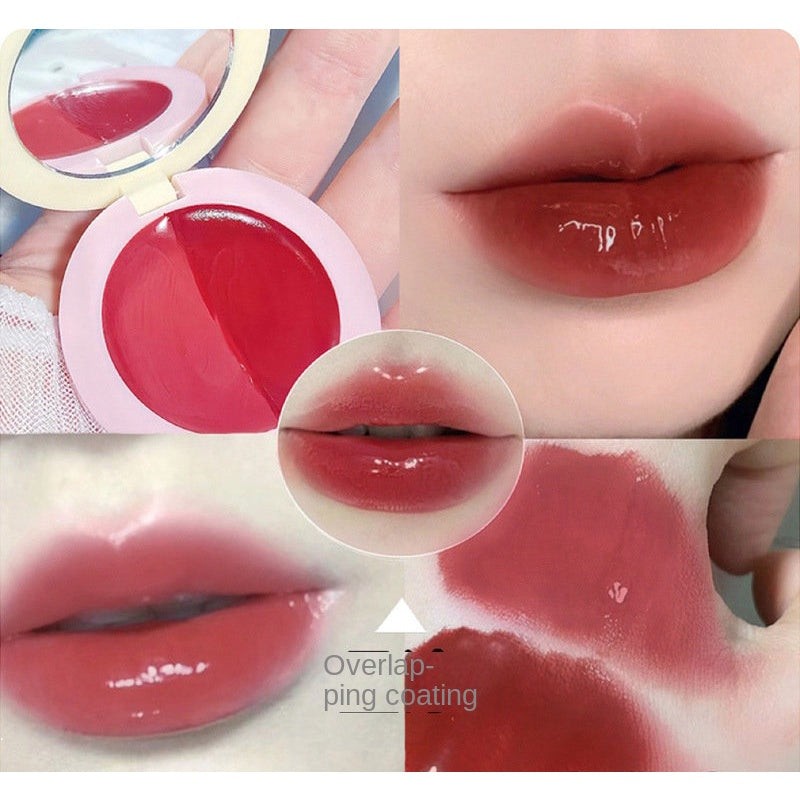 Cappuvini Dual -color Lip Gloss Moisturize Mirror Surface Water Proof Lipstick Containing A Brush