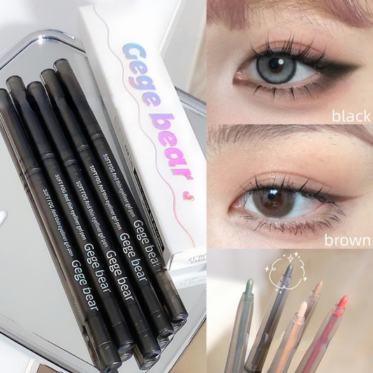 Gege Bear Gel Eyeline Pen Water Proof Matte Ultra -thin Pencil Dry Black Brown Eye Makeup Eyeliner