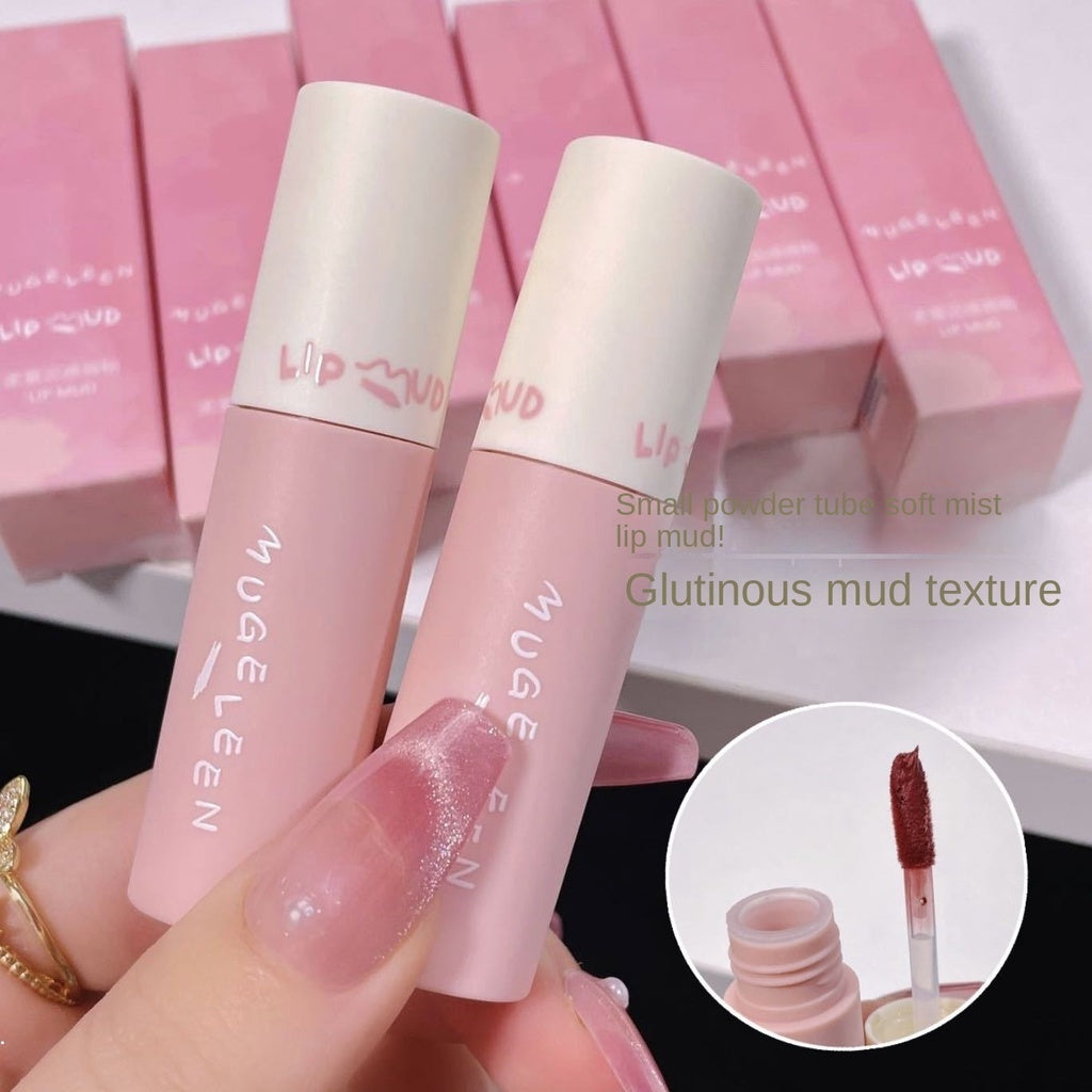 MUGE LEEN Small Powder Tube Lip Gloss Matte Water Proof Lasting Nature Not Easy To Fade Lipstick