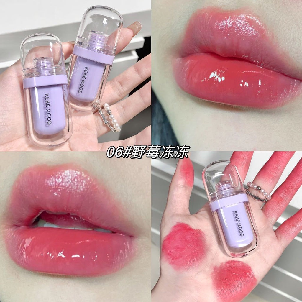 Kekemood Candy Shell Lip Gloss Mirror Surface Moisturizing Moisturize Water Proof Lasting Lipstick