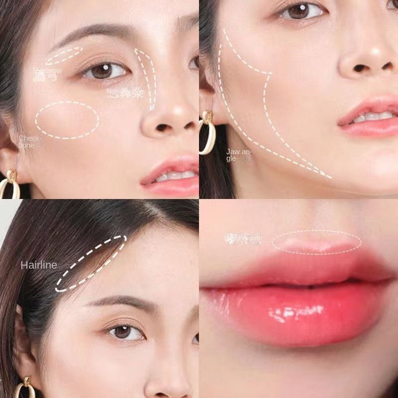 NOVO Double Head Contouring Highlight Stick Brighten Concealer Repair Face Shadow Nose Shadow Highlight Contouring Pen