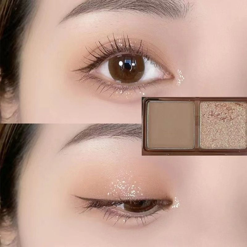 Dual -color Eye Shadow Pearl Matte Water Proof Lasting Not Easy To Fade Portable Eye Shadow