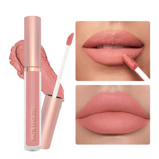 Matte Lip Gloss Not Easy To Fade Nature Moisturize Nude Color Lipstick