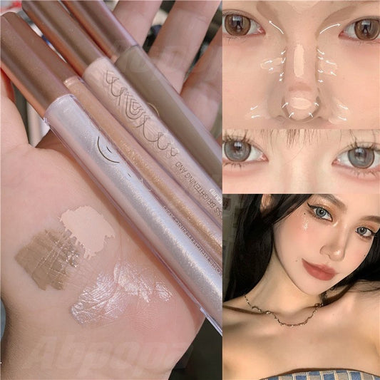 Highlight Contouring Stick Facial Contouring Liquid Shadow Brighten Concealer Nose Shadow Moisturize Waterproof Lasting Eye Shadow High Gloss Lying Silkworm Pen