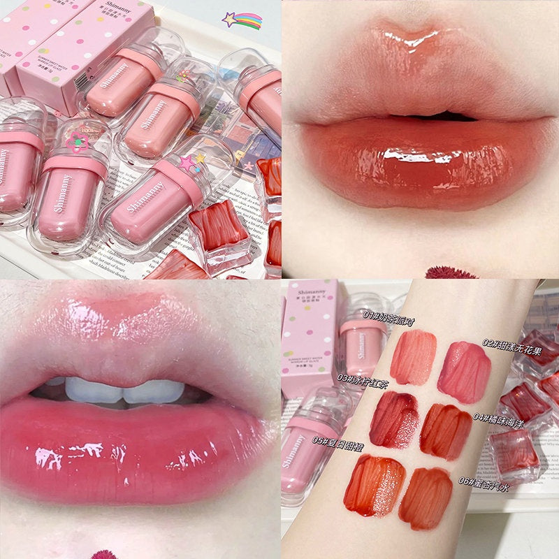 Popsicle Mirror Surface Lip Glaze Lip Gloss Moisturize Moisturizing Water Proof Lipstick