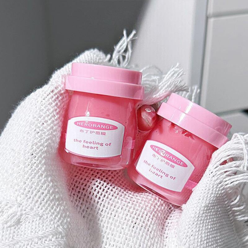 HERORANGE Lip Mask Coconut Strawberry Lip Jelly Moisturize Moisturizing Lighten Lip Lines Exfoliation Lip Care Lip Balm