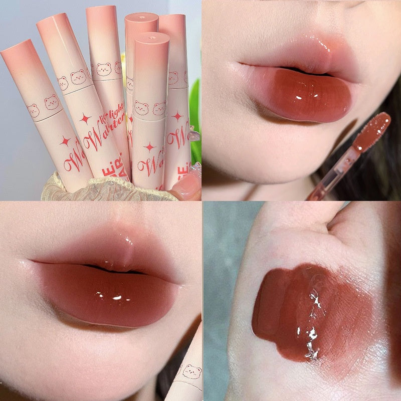 Gege Bear Lip Gloss Mirror Surface Moisturize Moisturizing Water Proof Juice Lip Glaze Lipstick