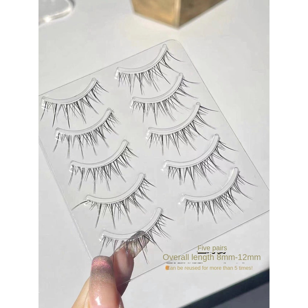 Comic Eyelashes Transparent Stalk Fake Eyelashes Nature Lasting Durable Convenient Fake Eyelashes