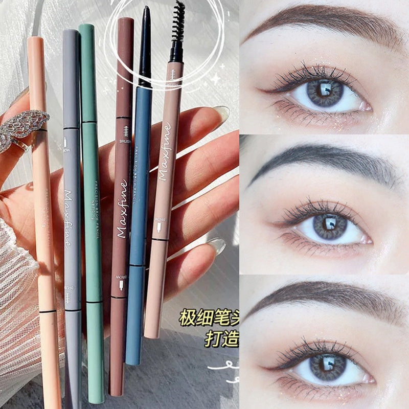 Maxfine Double Head Eyebrow Pencil Water Proof Nature Lasting Smooth Eyebrow Pencil