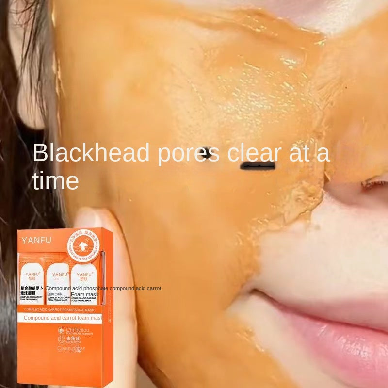 Carrot Foam Smear Facial Mask Supplement Skin Moisture Nourish Moisturize Skin Care Fresh Non -sticky Independent Packaging