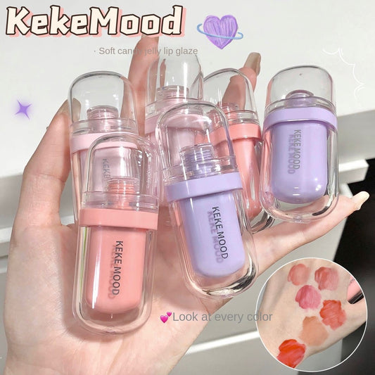 Kekemood Candy Shell Lip Gloss Mirror Surface Moisturizing Moisturize Water Proof Lasting Lipstick