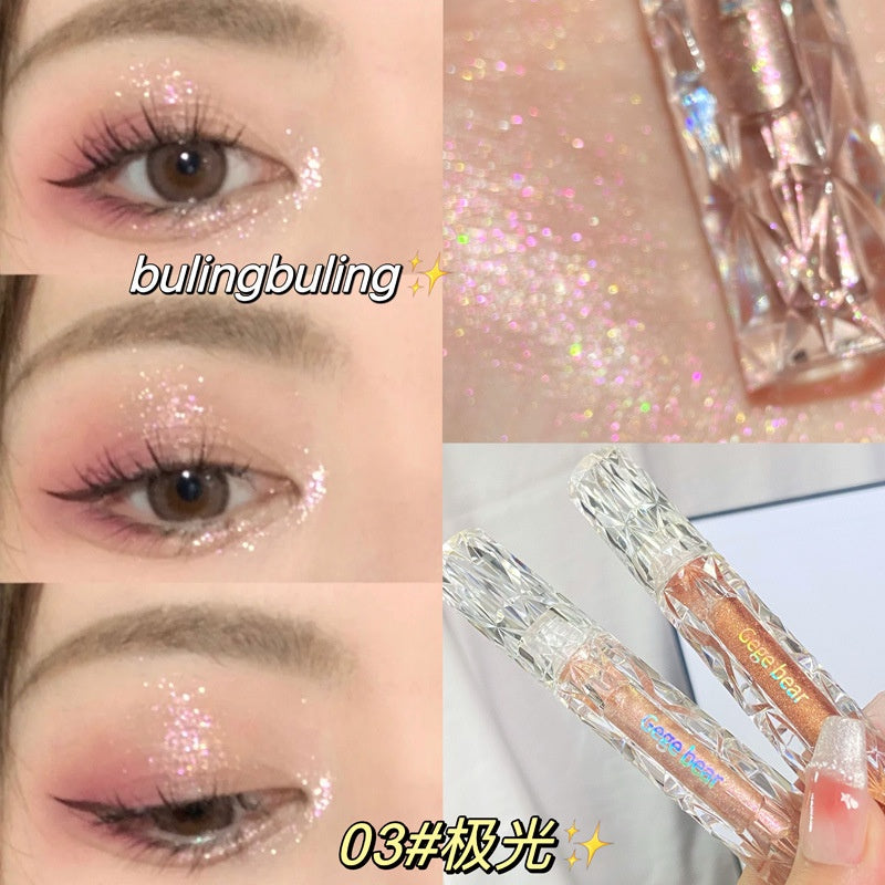 Gege Bear Liquid Eye Shadow Bears Sequins Glittering Lasting Water Proof Dazzling Eye Makeup Eye Shadow