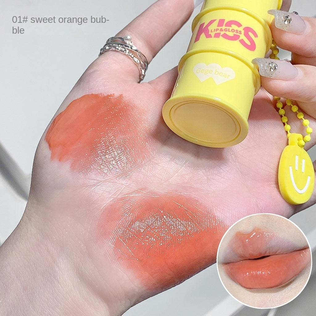 Gege Bear Lip Gloss Mirror Surface Moisturize Moisturizing Water Proof Lasting Pendant Lipstick