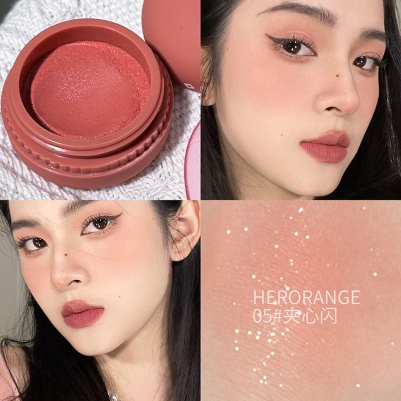 HERORANGE~ Sandwich Mousse Lasting Cream Natural Beautiful Powder Blusher