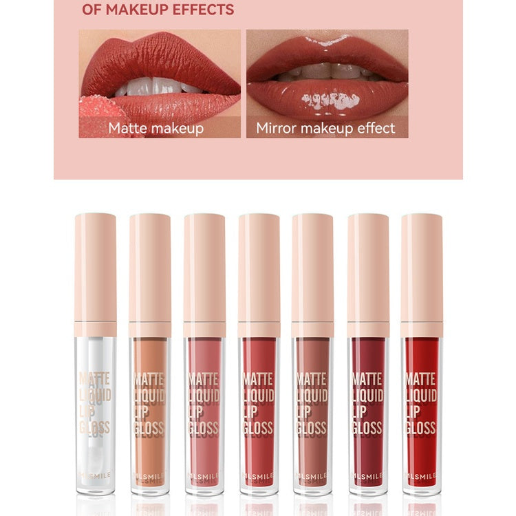 Lip Gloss Mirror Surface Matte Moisturize Moisturizing Lasting Non Stick Cup Does Not Fade Liquid Lipstick