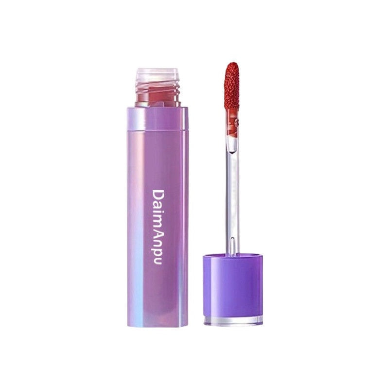 DAIMANPU Purple Lip Gloss Mirror Surface Moisturize Moisturizing Water Proof Lasting Lipstick