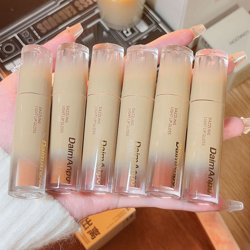 DAIMANPU Mirror Surface Lip Gloss Moisturize Water Proof Not Easy To Fade Lipstick