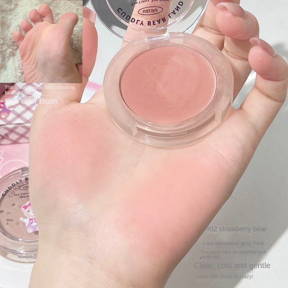 Uslike Cute Bear Blush Matte Water Proof Lasting Nature Highlight Blusher