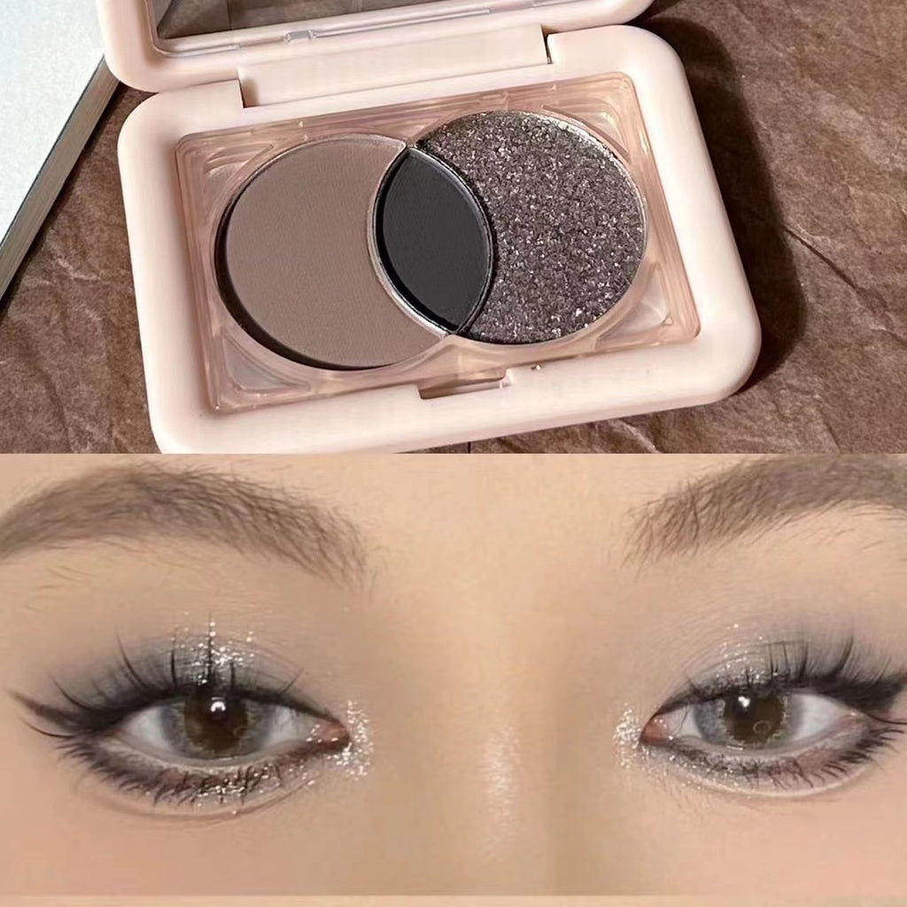 Hello Style Small Square Box Three -color Eye Shadow Plate Pearlescent Sparkling Matte Water Proof Rose Disk Eye Shadow