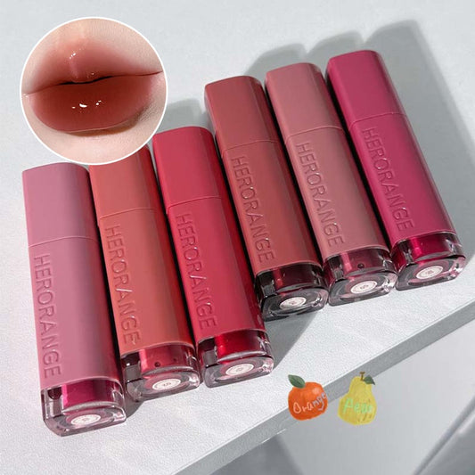 HERORANGE Lip Gloss Mirror Surface Moisturize Not Easy To Fade Water Proof Retro Lipstick