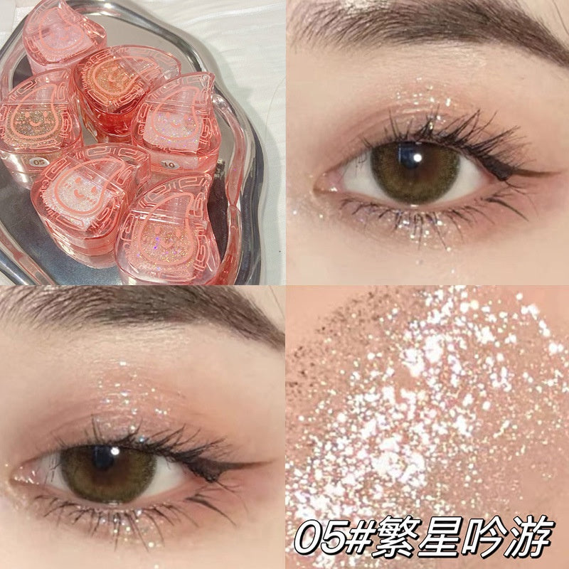 Cappuvini Flower Liquid Eye Shadow Glittering Sparkling Pearlescent Eye Makeup Water Proof Lasting Nature Eye Shadow