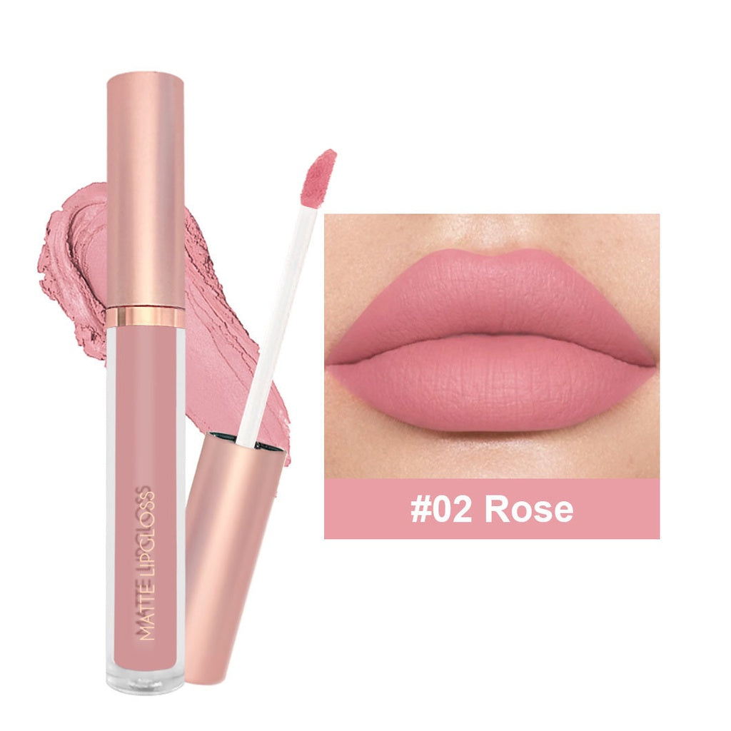 Matte Lip Gloss Not Easy To Fade Nature Moisturize Nude Color Lipstick