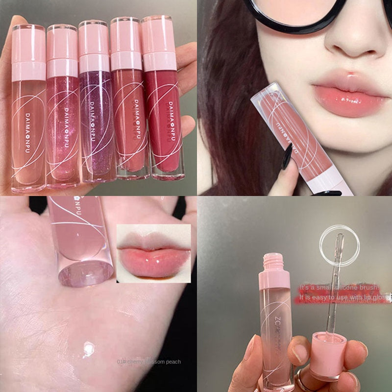 DAIMANPU Lip Gloss Lip Oil Moisturizing Moisturize Water Proof Lasting Mirror Surface Lip Gloss