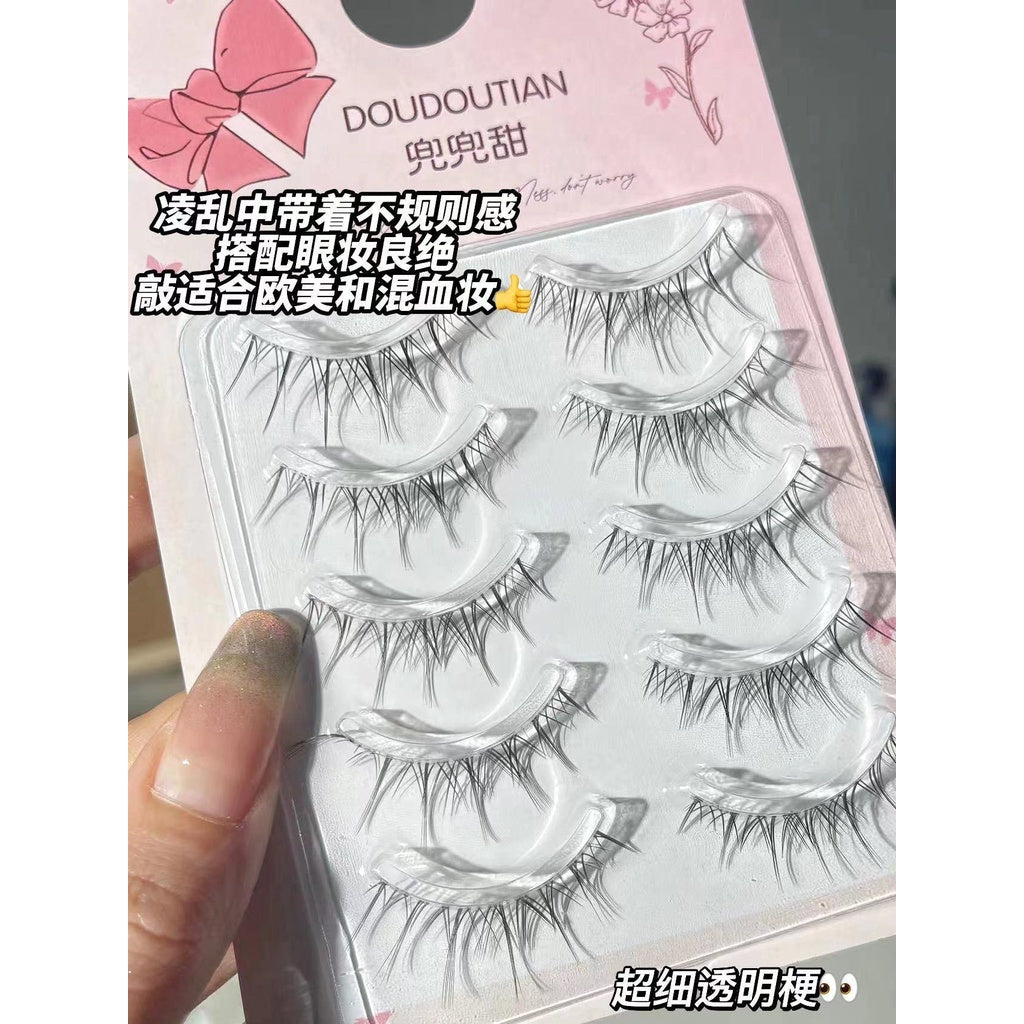 Comic Eyelashes Transparent Stalk Fake Eyelashes Nature Lasting Durable Convenient Fake Eyelashes