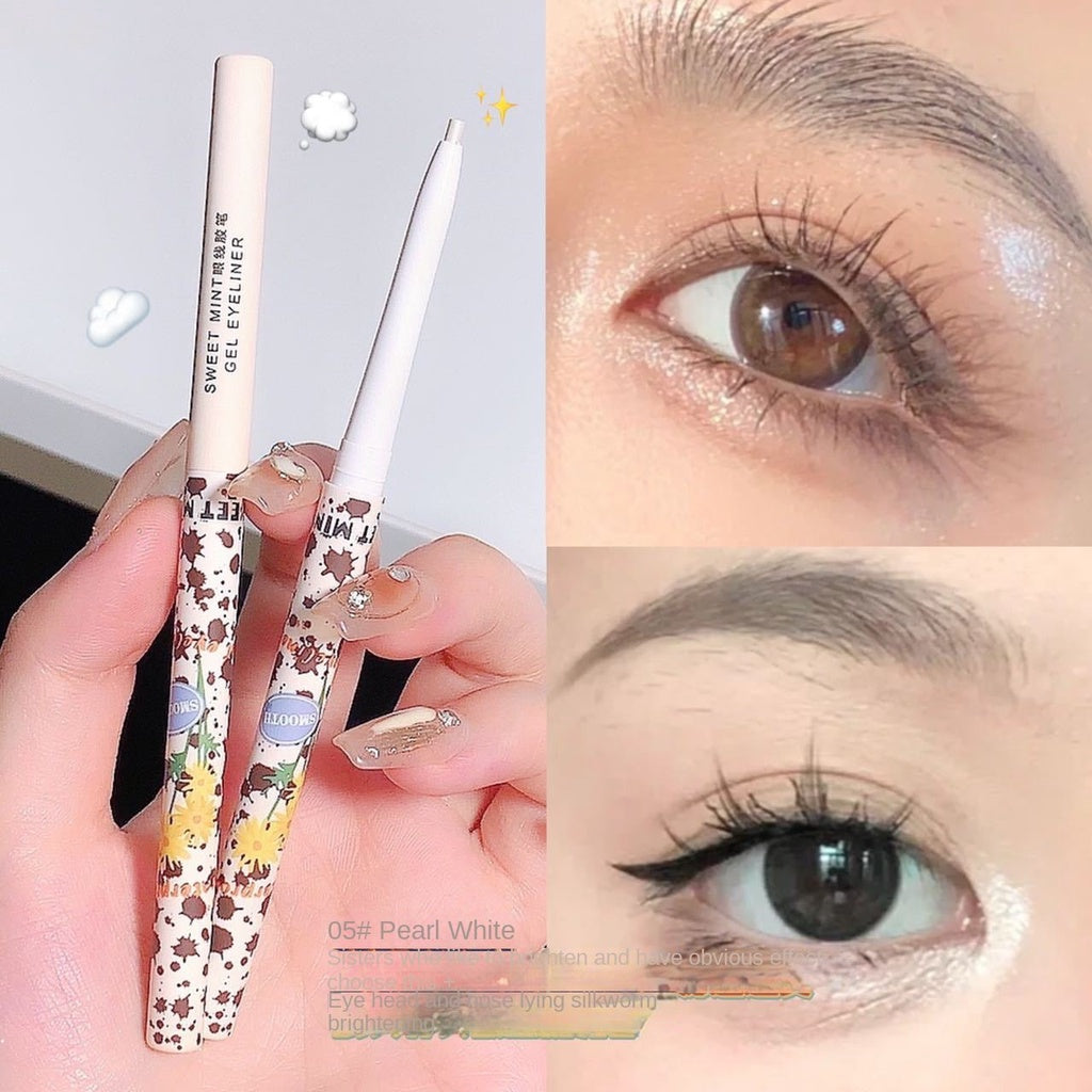 SWEET MINT Pearlescent White Highlight Eye Shadow Eyeliner Brighter Eyes Natural Eye Makeup