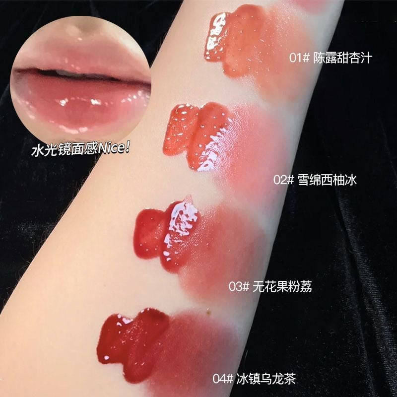 Pinkcoco Little Popsicle Mirror Lip Glaze Lip Gloss Moisturize Moisturizing Water Proof Lipstick