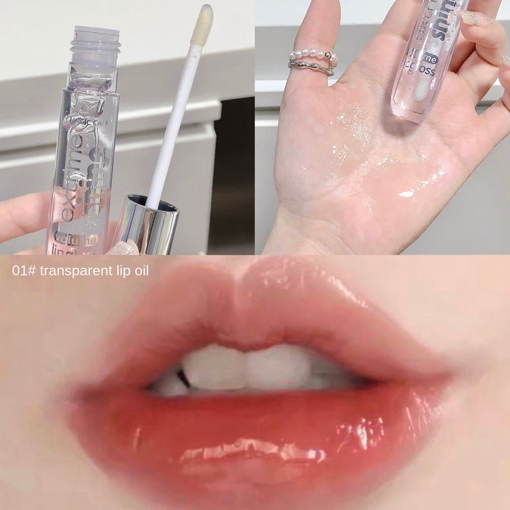 MAGIC CASA Lip Gloss Transparent Mirror Surface Pearlescent Flash Moisturize Moisturizing Water Proof Lasting Lipstick