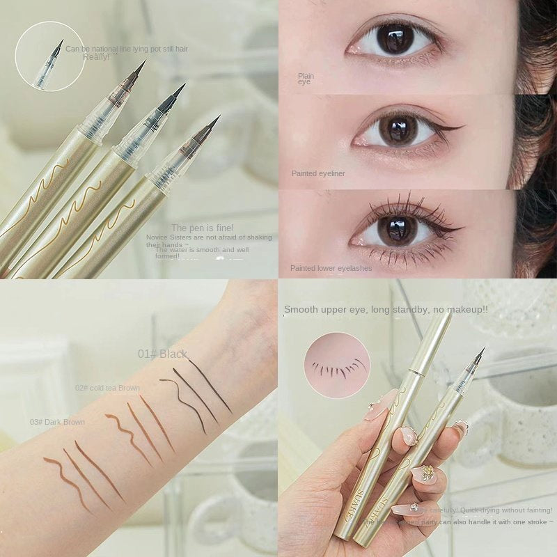 SUAKE Eyeliner Pencil Quick Dry Smooth Water Proof Sweat Resistant Lasting Difficult To Smudge Liquid Eyeliner