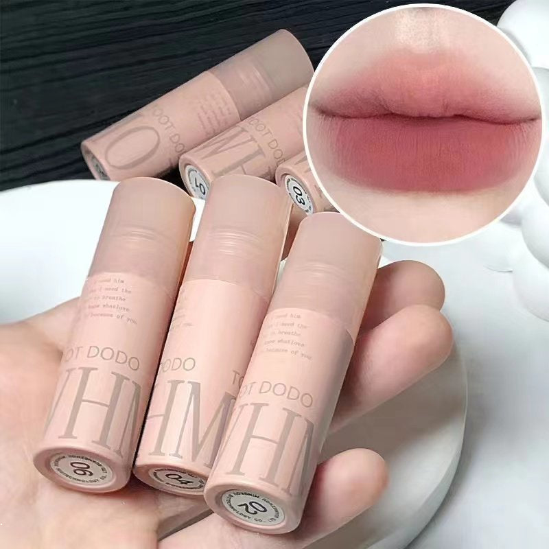 Toot Dodo Velvet Lip Gloss Small Round Tube Not Easy To Fade Moisturize Matte Waterproof Lasting Lipstick