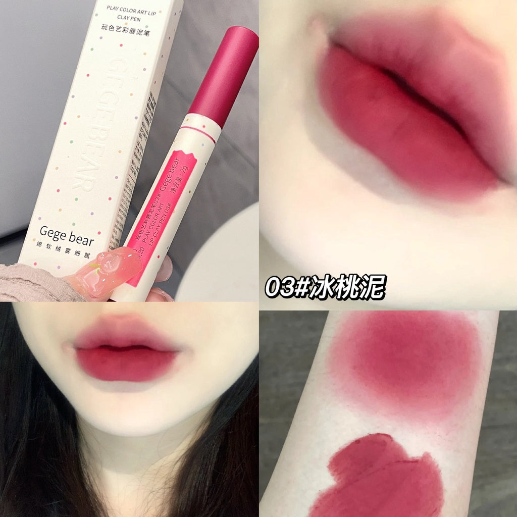 Gege Bear Crayon Lipstick Matte Water Proof Lasting Not Easy To Fade Lipstick Pen