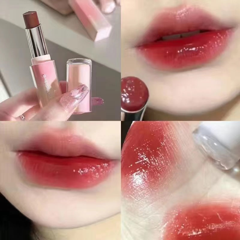 Lipstick Colored Round Tube Mirror Surface Moisturize Moisturizing Water Proof Lasting Nature Lip Gloss