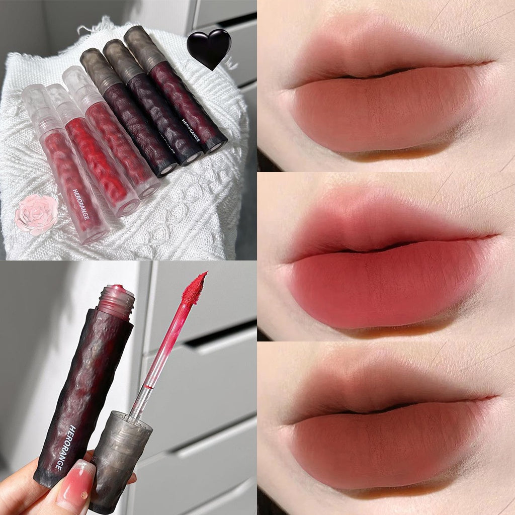 HERORANGE Lip Gloss Frosted Matte Lip Glaze Water Proof Lasting Nature Lipstick