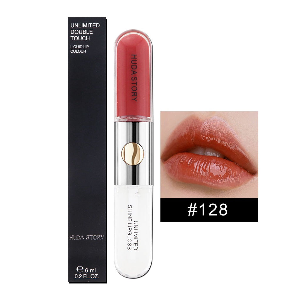 Double Head Lip Gloss Lip Oil Moisturize Moisturizing Water Proof Lasting Lipstick