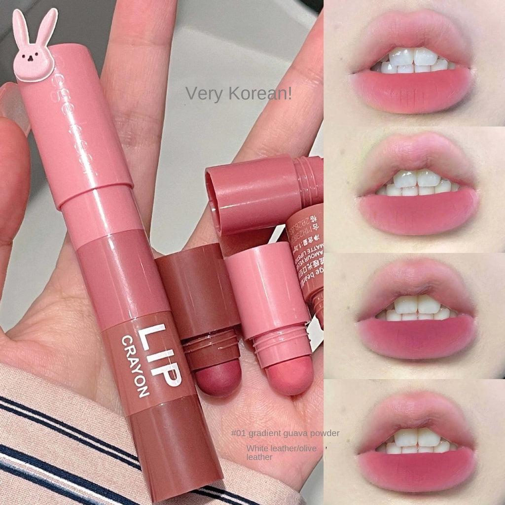 GEGE BEAR Crayon Lipstick Four-color A Multi -colored Velvet Matte Water Proof Lip Gloss Makeup