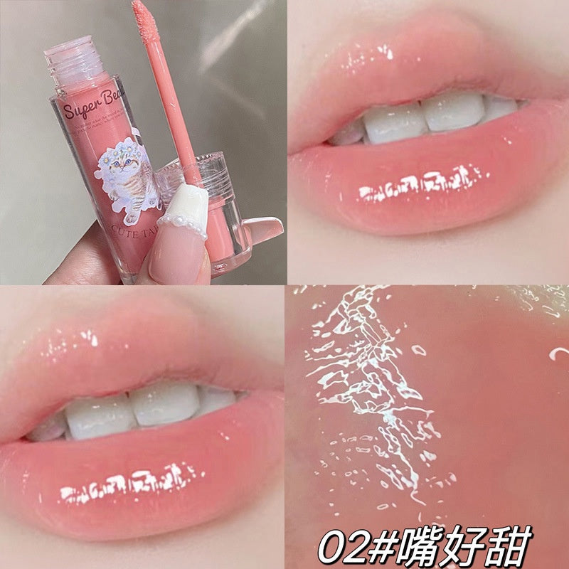 Cappuvini Cat Lip Gloss Lip Essence Lip Glaze Lip Oil Protection Mirror Surface Moisturize Moisturizing Water Proof Lipstick